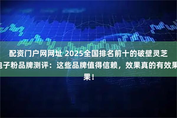 配资门户网网址 2025全国排名前十的破壁灵芝孢子粉品牌测评：这些品牌值得信赖，效果真的有效果！